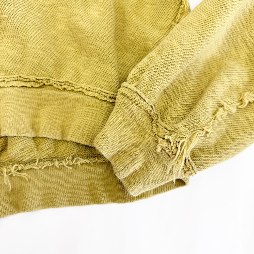Free People X We The Free Golden Road Cardigan Curly Willow Mustard Olive Crop - Picture 11 of 15